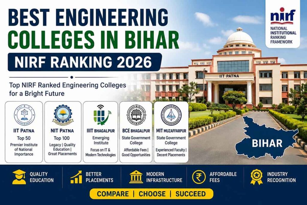 Best engineering colleges in Bihar NIRF ranking including IIT Patna and NIT Patna by EngineerNIRF