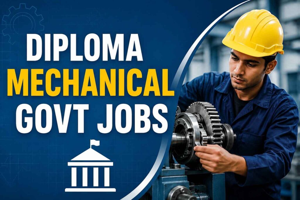 Diploma Mechanical Govt Jobs 2026 recruitment opportunities for mechanical engineering diploma holders