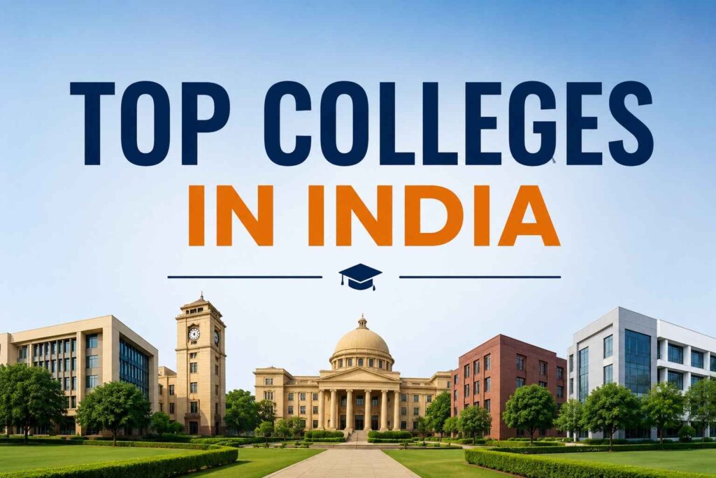 Top Colleges in India 2026 ranking list featuring IITs, AIIMS, IIMs and leading universities